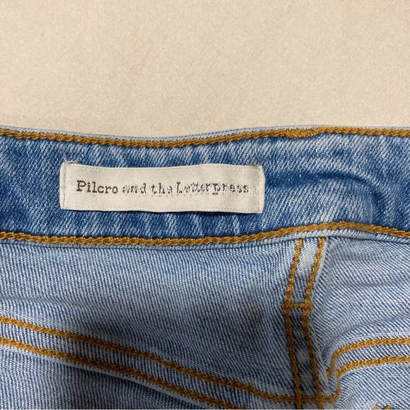 Pilcro and the Letterpress Embroidered Cropped Jeans | Anthropologie - Picture 7 of 16